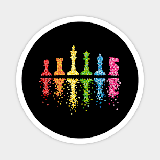 Chess Chess Player Chess Player Rainbow Magnet